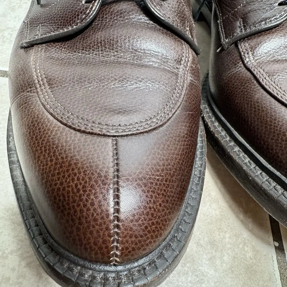 Allen Edmonds Men’s 10 E Walton Split Toe Grain Leather Lace Up Shoes Prep Dress